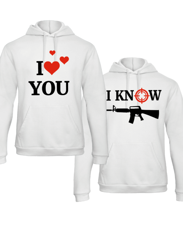 I love you hoodies